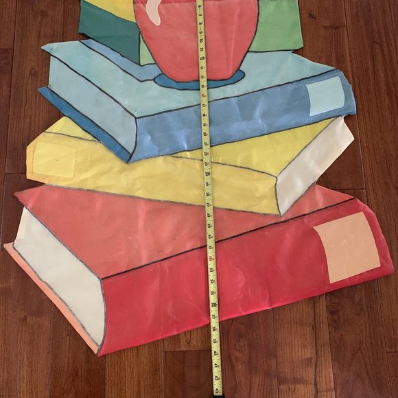 Vintage Back-To-School Large Nylon Garden Flag Books Apple September Teacher - Picture 7 of 9